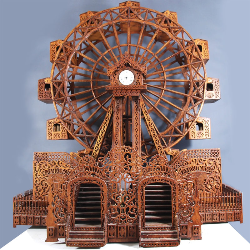 Vintage 1893 rond-point grande roue impression brevet, cadeau de