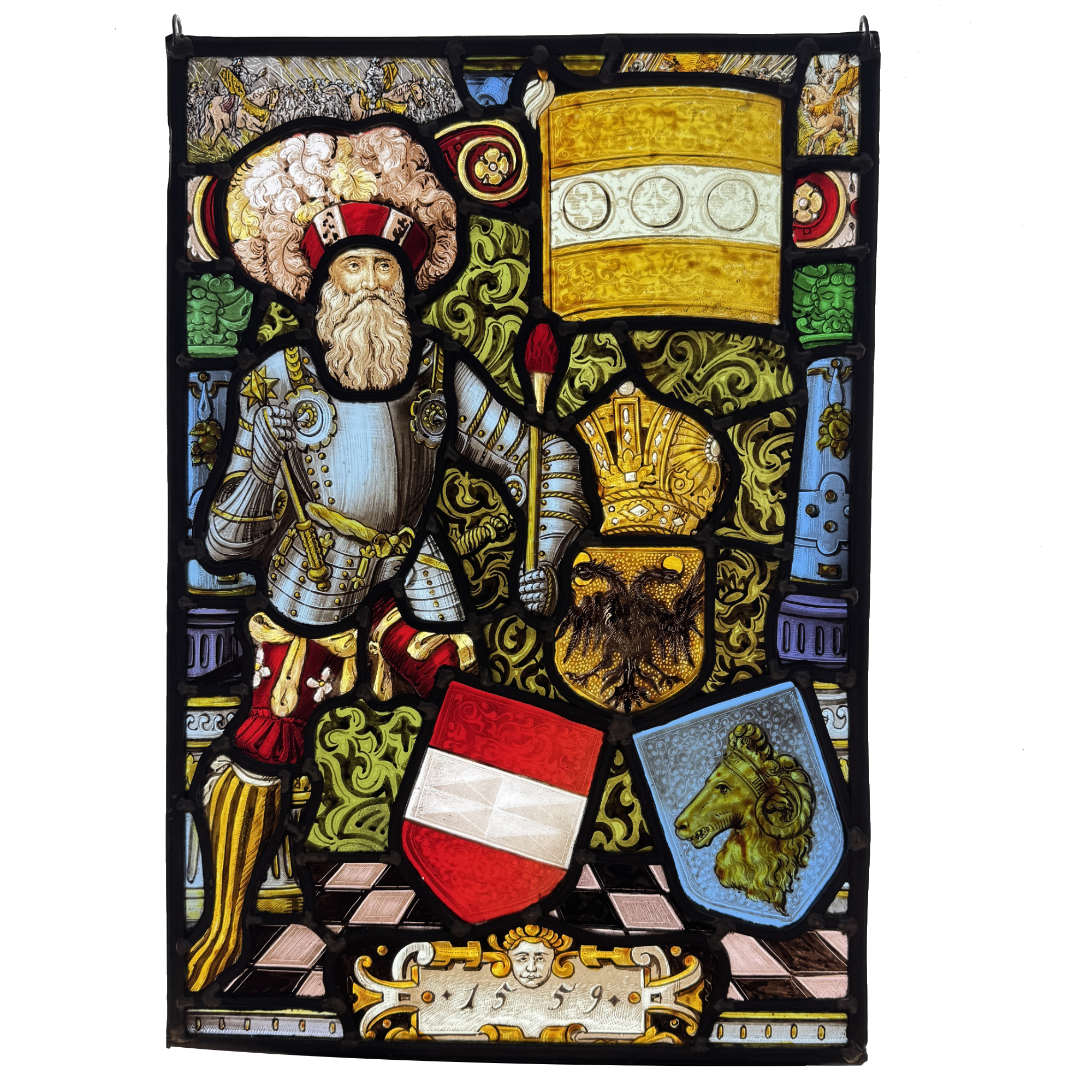 vitrail renaissance chevalier